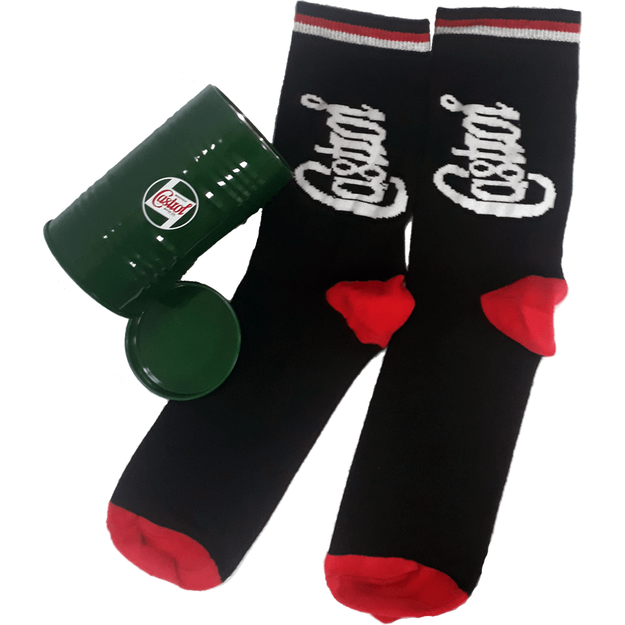 Castrol Mini Oil Barrel with Socks